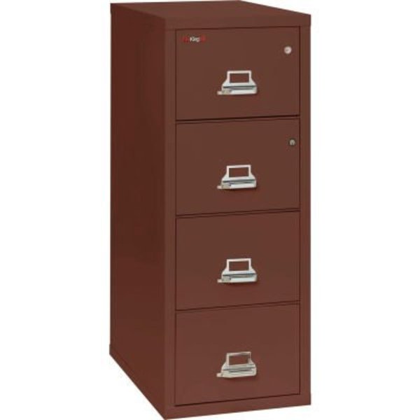 Fire King Fireking Fireproof 4 Drawer Vertical Safe-In-File Legal 20-13/16"Wx31-9/16"Dx52-3/4"H Brown 4-2131-CBRSF